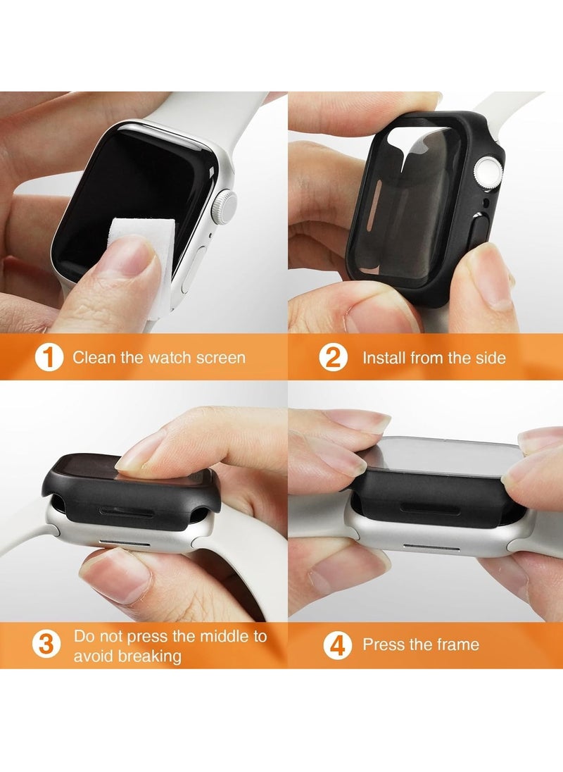 Generic Hard Case Compatible with Apple Watch Series 10 42mm(2024), with 9H Tempered Glass Screen Protector [360° Shockproof + Anti Scratch] Cover for iWatch S10 42mm-Silver  - Image 2