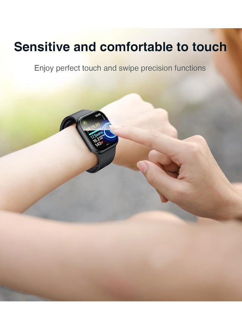 Generic Hard Case Compatible with Apple Watch Series 10 42mm(2024), with 9H Tempered Glass Screen Protector [360° Shockproof + Anti Scratch] Cover for iWatch S10 42mm-Silver  - Image 3