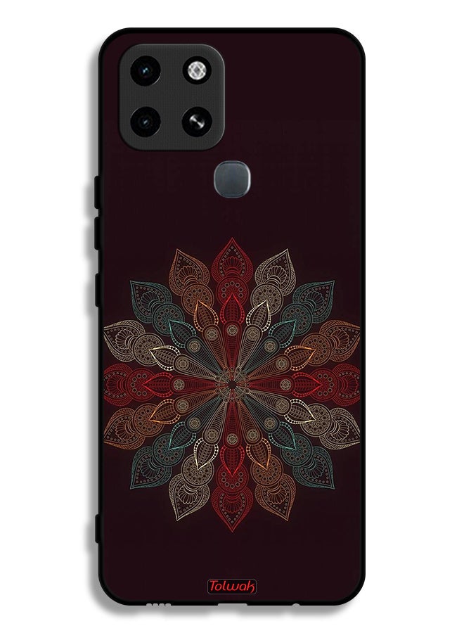 Tolwak Infinix Smart 6 Protective Case Cover Mandala Flower Art - Image 2
