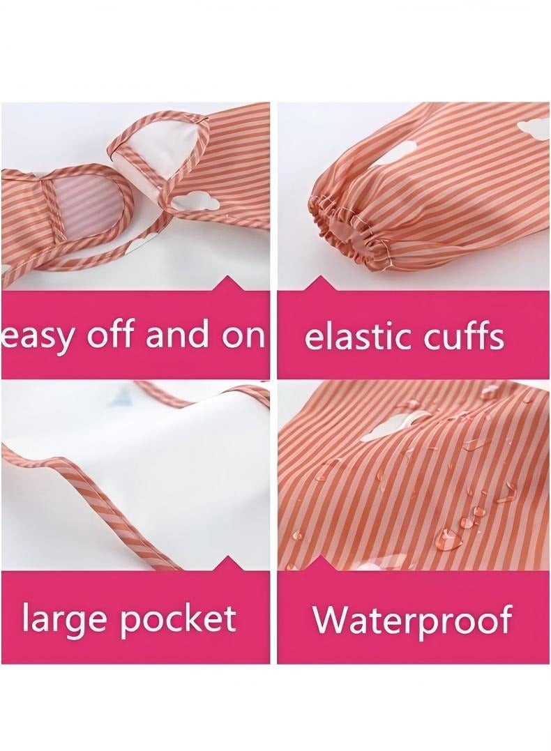 Changer 3 Pack Infant Toddler Baby Waterproof Sleeved Bib Art Smock Apron 1 - 4 Years - Image 2