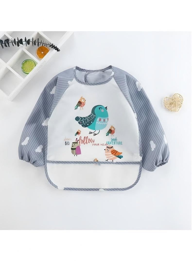 Changer 3 Pack Infant Toddler Baby Waterproof Sleeved Bib Art Smock Apron 1 - 4 Years - Image 3