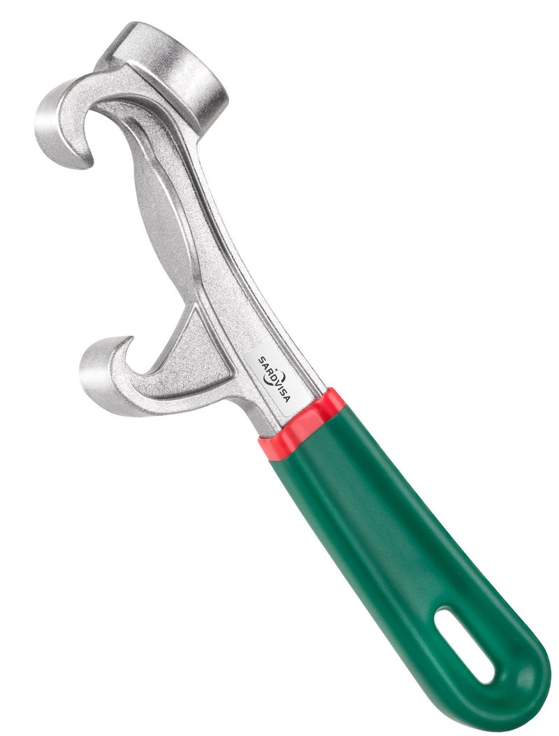 SARDVISA Upgraded Bucket Opener Tool 5 Gallon, 8.5 Inch Aluminum Paint Bucket Lid Opener Wrench with Non-slip Rubber Handle Grip, Metal Can Opener Lid Pail Remover Tool for Home Industrial - Image 1