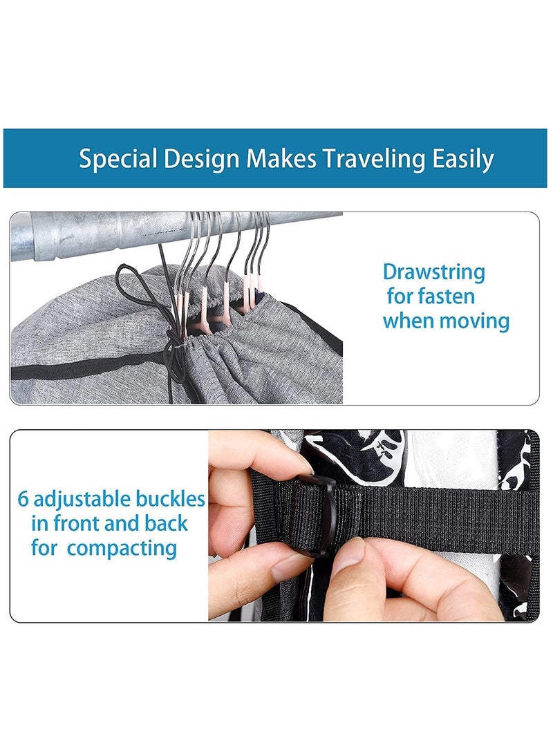 Travel & Closet Storage Garment Bags, 50" Clear Dance Garment Bags, Clothing Moving Bags, Suit Bags for Men's Travel, Hanging Clothes Covers, and Garment Bag Storage Solutions.  - Image 4