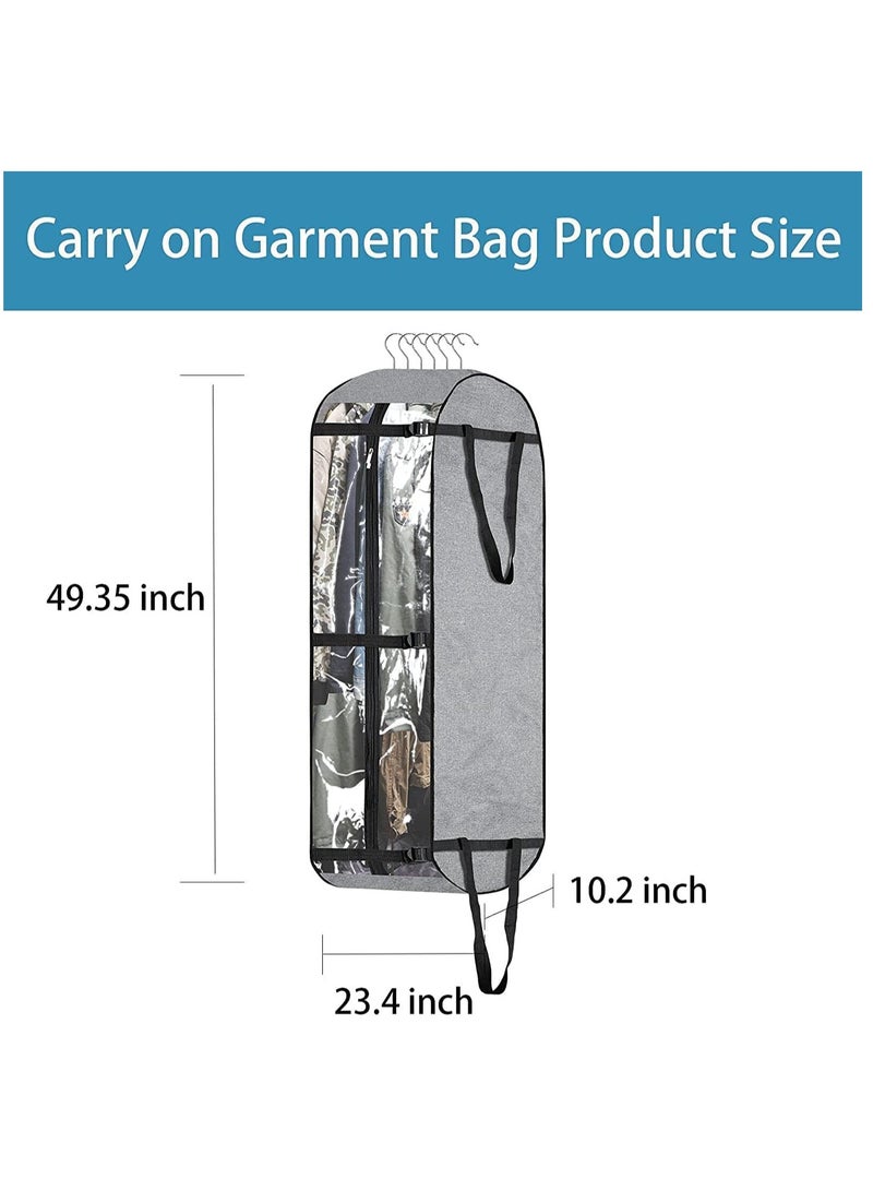 Travel & Closet Storage Garment Bags, 50" Clear Dance Garment Bags, Clothing Moving Bags, Suit Bags for Men's Travel, Hanging Clothes Covers, and Garment Bag Storage Solutions.  - Image 5