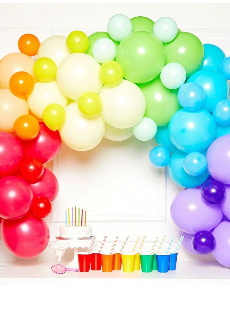 Amscan Multicolour DIY Latex Balloon Arch Garland Kit - 78 Pieces Balloon Decorations for Birthday, Wedding, Baby Shower, Bridal Shower - Image 1