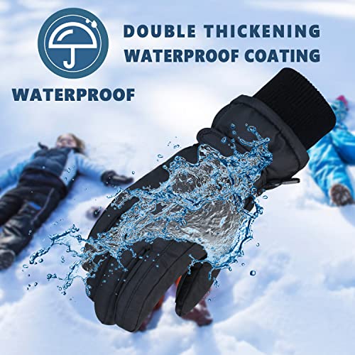 DARCHEN 3-12 Kids Snow Gloves Boys Winter Waterproof Ski Snowboarding Insulated Warm Windproof Cold Weather Sports Age Girls Years Olds - Image 3