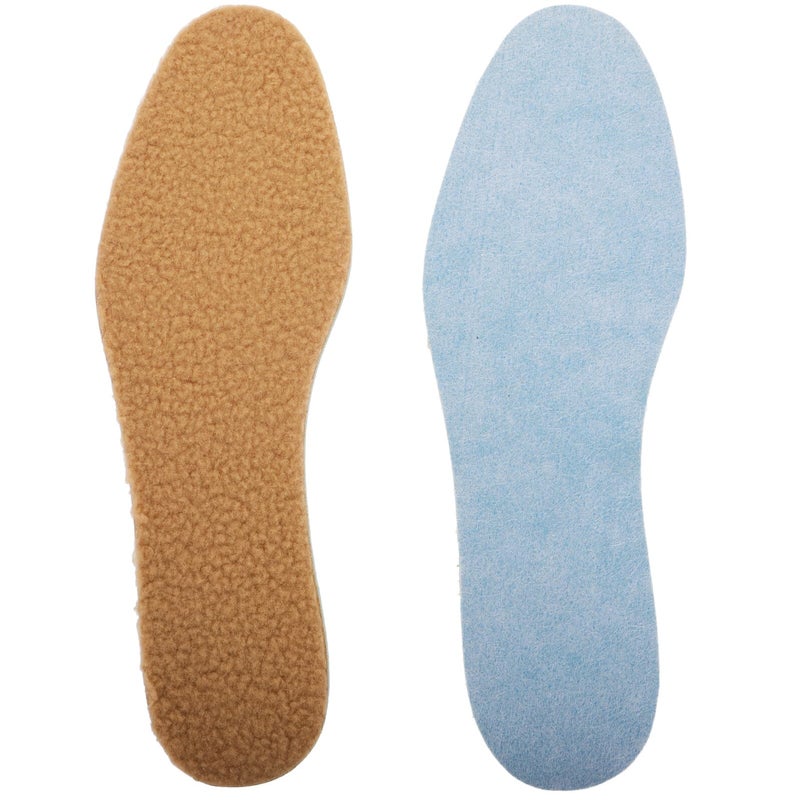 Warm Wool Like Thermal Anti Slip Full Length Shoe Insoles For Men Women Size 43 44 Winter Foot Warmers - Image 2