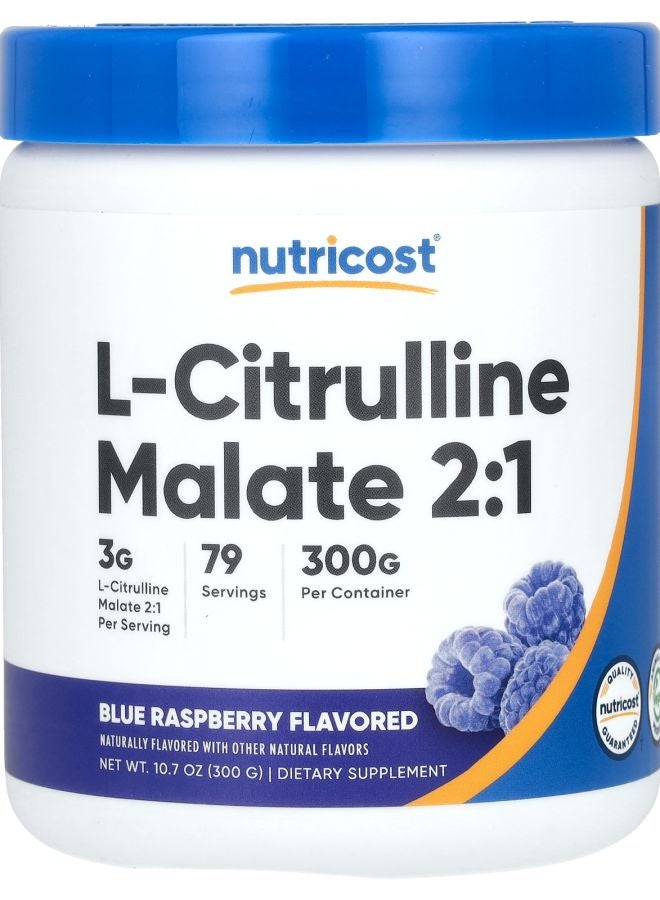 Nutricost مالات L-سيترولين 2:1 توت أزرق 10.7 أونصة (300 جرام)