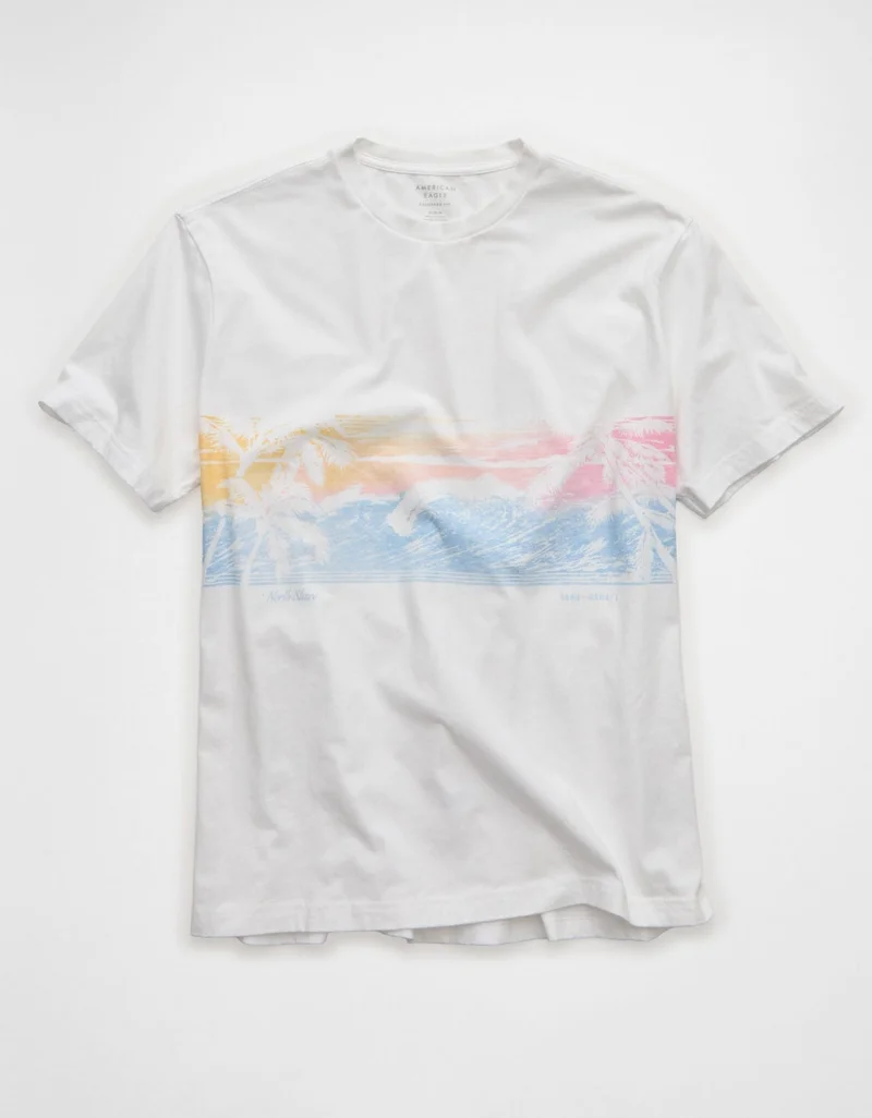 American Eagle  AE Standard Fit Destination Graphic T-Shirt for Men | Best Price UAE