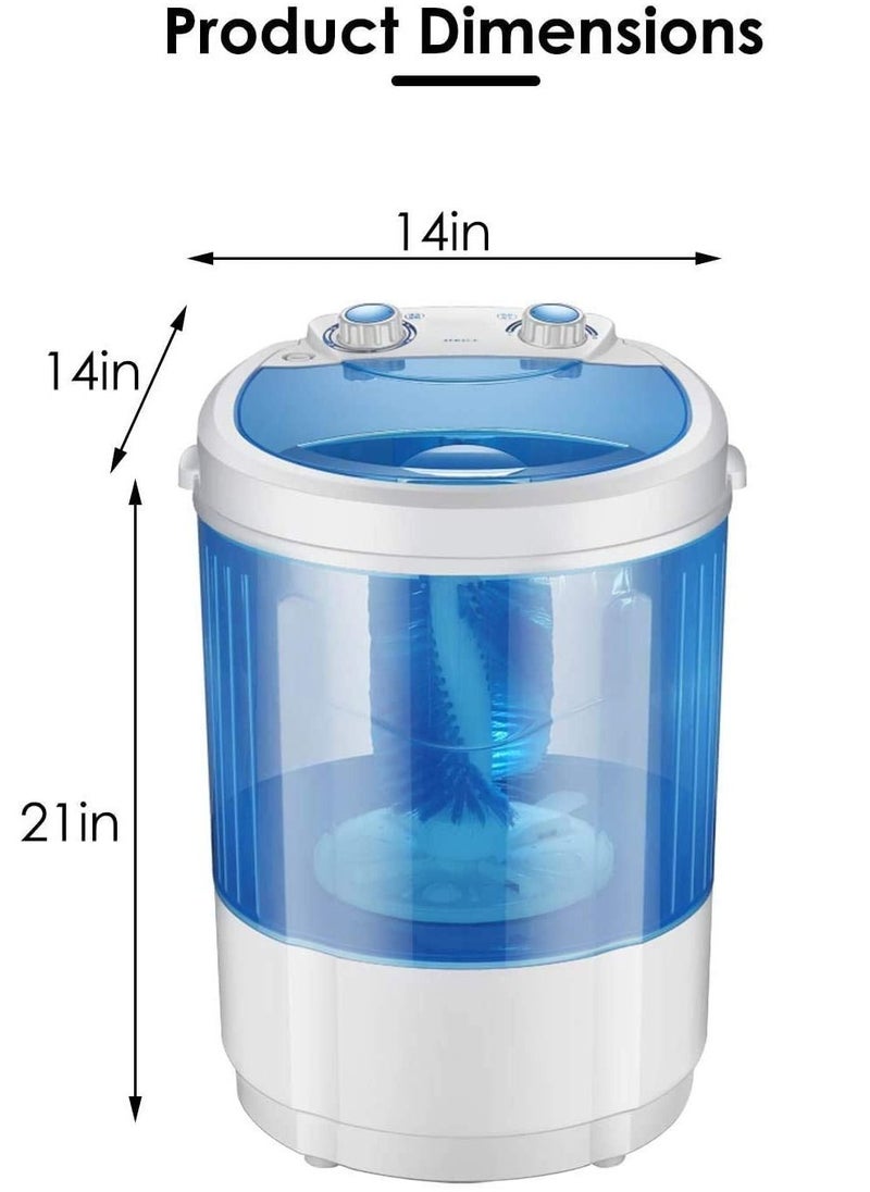 Portable Mini Shoe Washing Machine with Spinner Dryer and Brush White/Blue