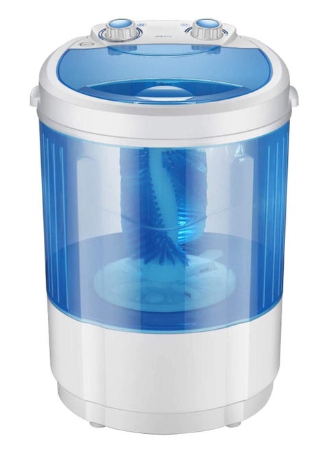 Portable Mini Shoe Washing Machine with Spinner Dryer and Brush White/Blue