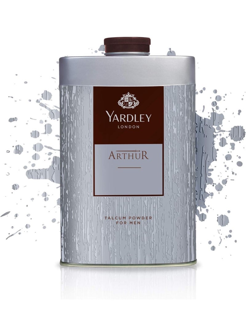Yardley London Twin Talc Men- (2X250gm) Clasic + Arthur – Premium Men's Grooming Essentials - Image 2