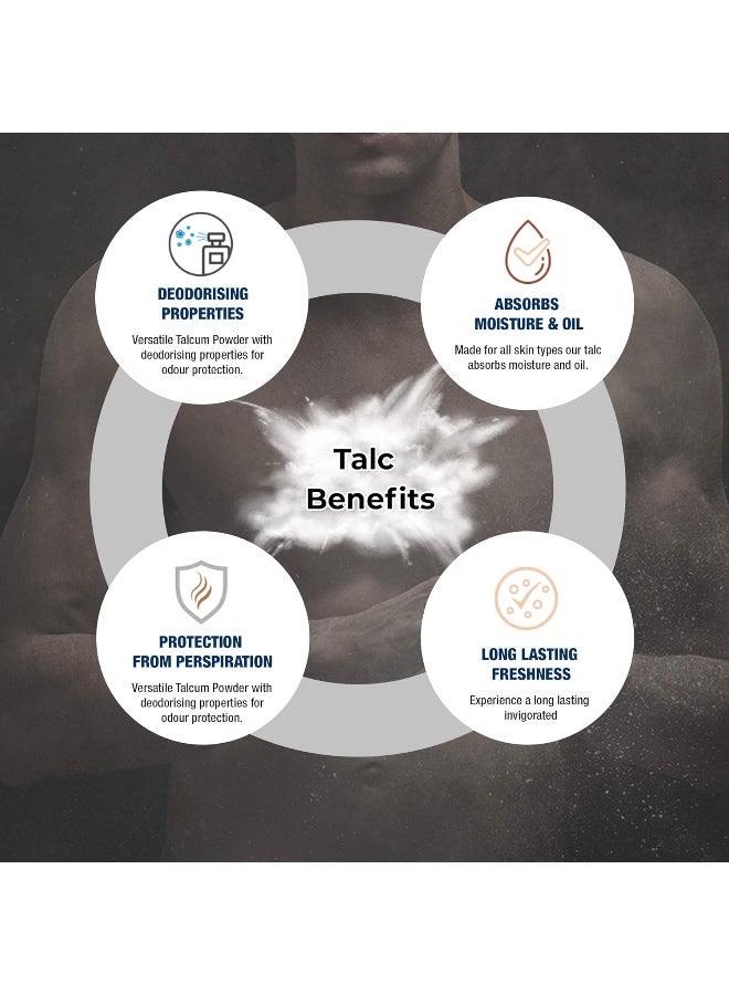 Yardley London Twin Talc Men- (2X250gm) Clasic + Arthur – Premium Men's Grooming Essentials - Image 4