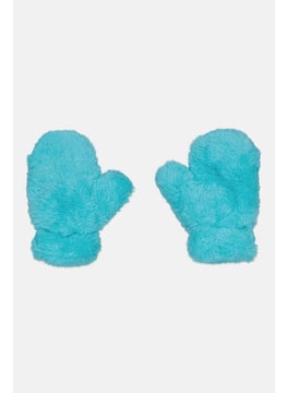 Royal Deluxe Toddlers Girl Textured Mittens, White  - Image 1