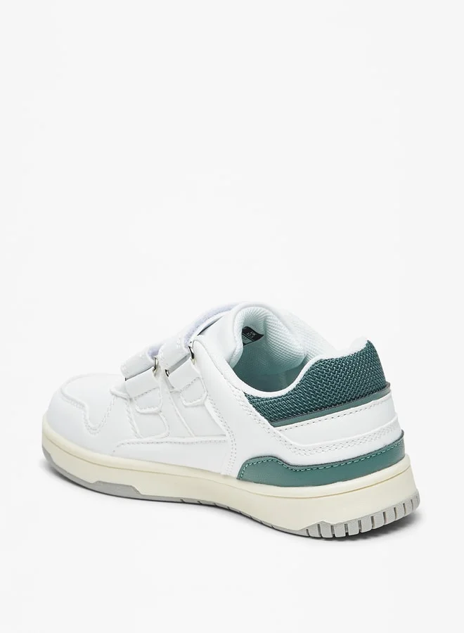 Mister Duchini Boys Panelled Sneakers with Hook and Loop Closure