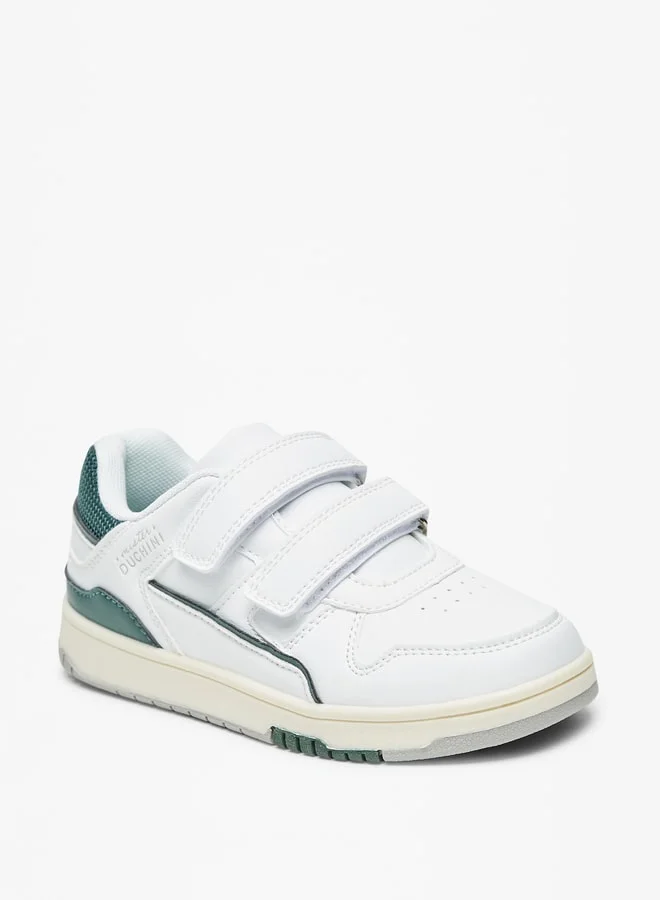 Mister Duchini Boys Panelled Sneakers with Hook and Loop Closure