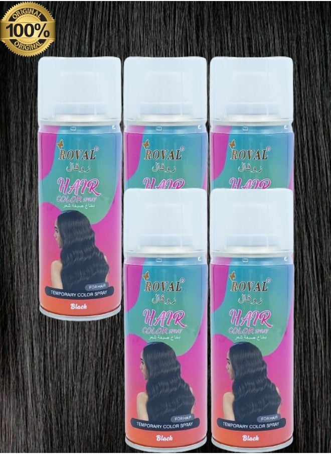 ROVAL - 5 Pieces Roval Temporary Hair Color Spray Black - Image 1