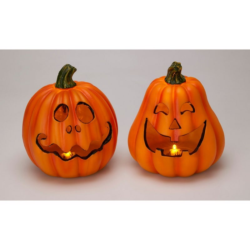 Koopman Pumpkin Decoration with LED – 14x15cm Assorted Halloween Ornament, Holiday Seasonal Decor for Home, Tabletop & Festive Display - Image 4