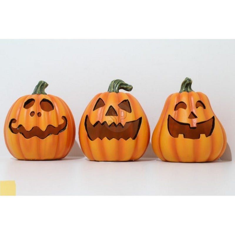 Koopman Pumpkin Decoration with LED – 14x15cm Assorted Halloween Ornament, Holiday Seasonal Decor for Home, Tabletop & Festive Display - Image 5