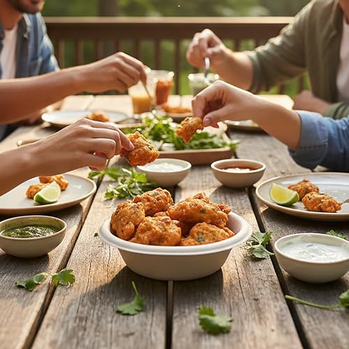 SANWALSA [120 ml, 50 Count, Square, Beige Disposable Bagasse Bowls | Eco-Friendly Sugarcane Paper Bowl for Wedding, Party, Cafes | Ideal for Soups, Dal, Ice-Cream & Desserts - Image 4
