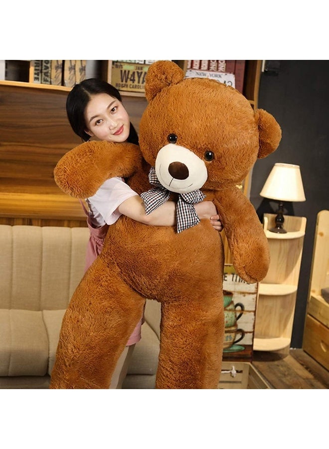 Relex Cute Teddy Bear, Ultra Soft Plush Doll with Skin Friendly Fabric, Large Size Stuffed Bear for Anniversary, Holiday Day Gift, Birthday Gift, 100cm (Dark Brown) - Image 3