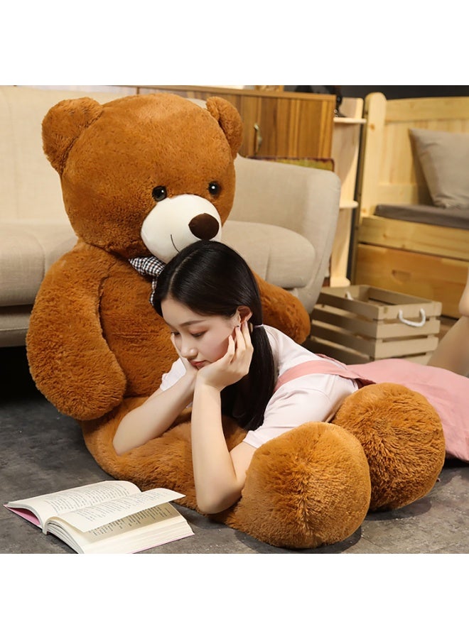 Relex Cute Teddy Bear, Ultra Soft Plush Doll with Skin Friendly Fabric, Large Size Stuffed Bear for Anniversary, Holiday Day Gift, Birthday Gift, 100cm (Dark Brown) - Image 4