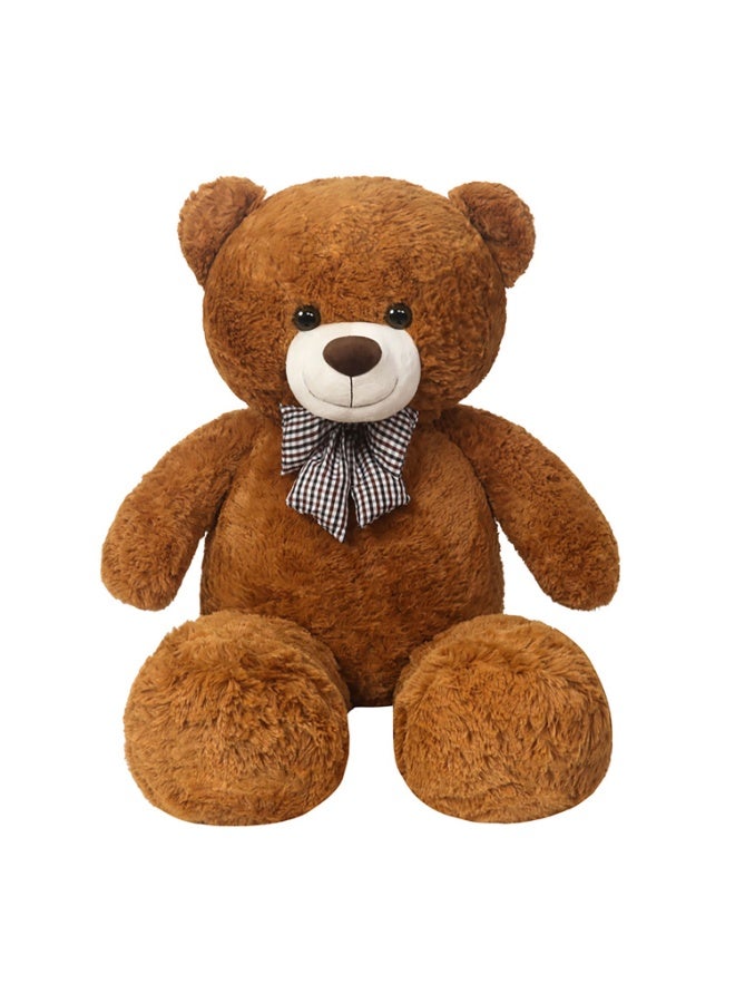 Relex Cute Teddy Bear, Ultra Soft Plush Doll with Skin Friendly Fabric, Large Size Stuffed Bear for Anniversary, Holiday Day Gift, Birthday Gift, 100cm (Dark Brown) - Image 1