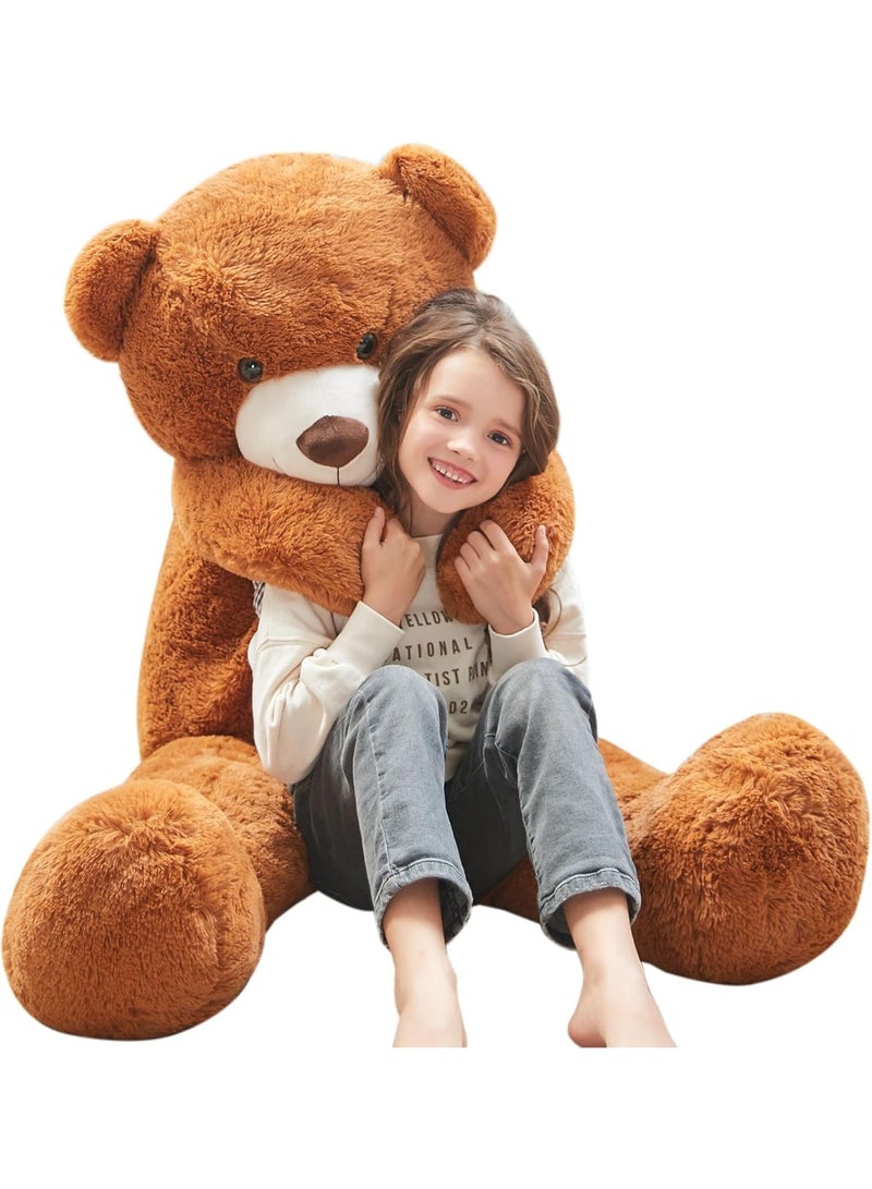 Relex Cute Teddy Bear, Ultra Soft Plush Doll with Skin Friendly Fabric, Large Size Stuffed Bear for Anniversary, Holiday Day Gift, Birthday Gift, 100cm (Dark Brown) - Image 2