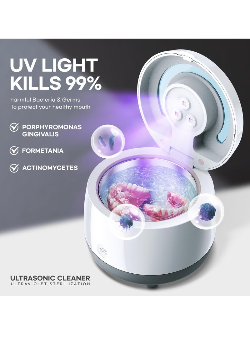 general Ultrasonic Retainer Cleaner Machine - Multipurpose Ultrasonic Cleaner with UV LightUltrasonic UV Cleaner for Dentures, Aligner, Mouth Guard, Whitening Trays, Toothbrush Head  - Image 2