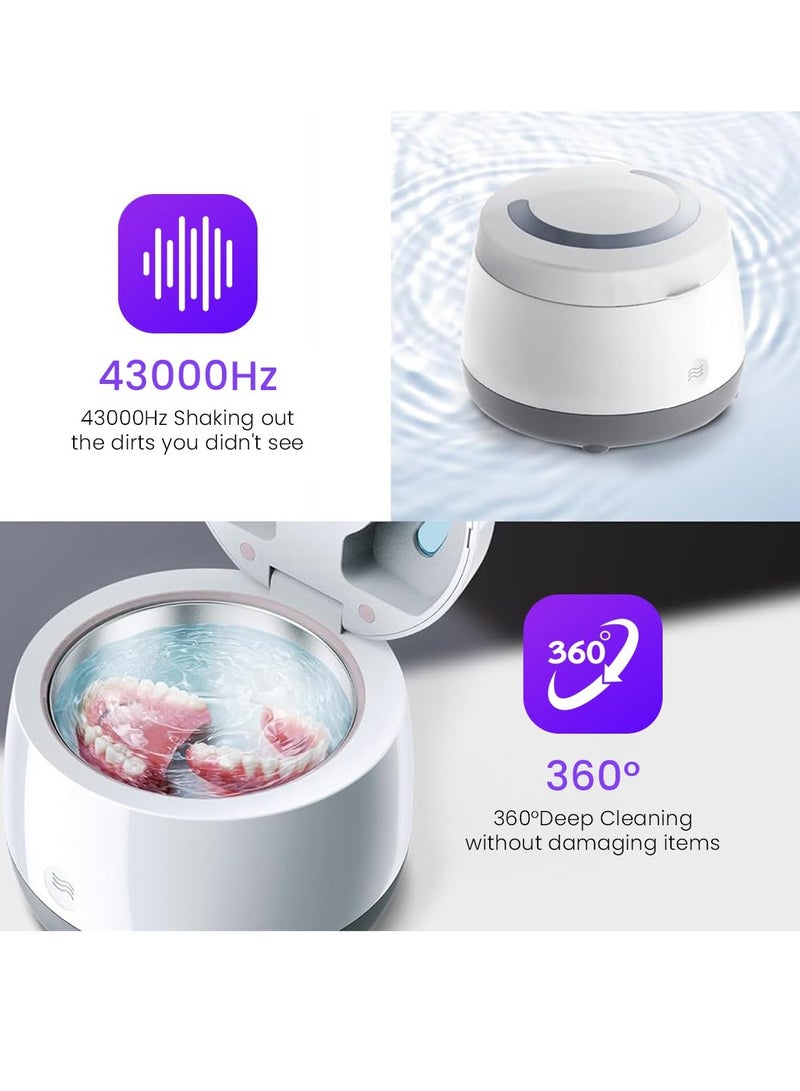 general Ultrasonic Retainer Cleaner Machine - Multipurpose Ultrasonic Cleaner with UV LightUltrasonic UV Cleaner for Dentures, Aligner, Mouth Guard, Whitening Trays, Toothbrush Head  - Image 3