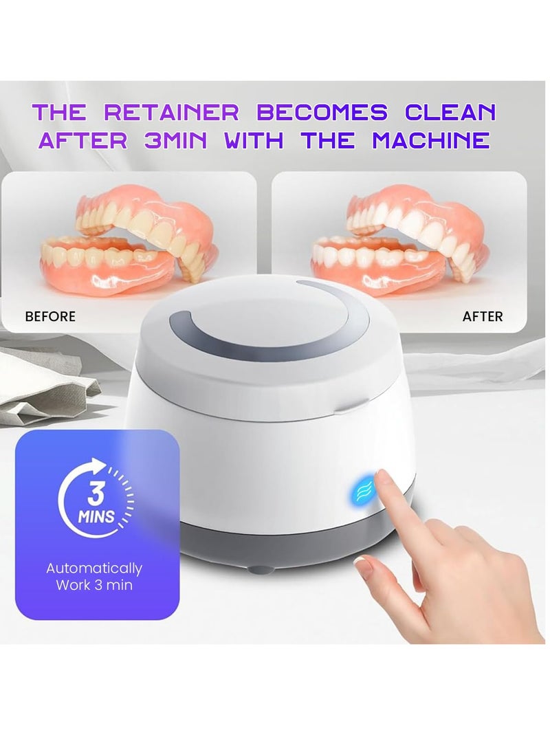 general Ultrasonic Retainer Cleaner Machine - Multipurpose Ultrasonic Cleaner with UV LightUltrasonic UV Cleaner for Dentures, Aligner, Mouth Guard, Whitening Trays, Toothbrush Head  - Image 4