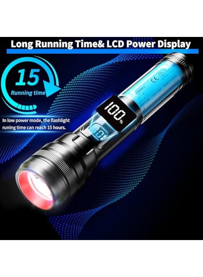 Beauenty 20000 High Lumens  LED torch light,Rechargeable Handheld Flashlight 5 Lighting Modes with LCD Power Display,Water Resistant Torch forCamping,Outdoor, Emergency, Everyday Carry  - Image 2