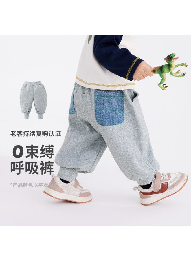 One-piece Fleece] Baby Soft Pants Autumn Winter Boys Sweatpants Casual Warm Outdoor Children's Sports Pants Girls - Image 3