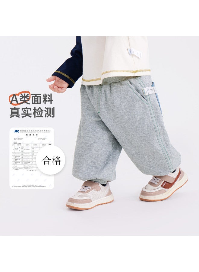 One-piece Fleece] Baby Soft Pants Autumn Winter Boys Sweatpants Casual Warm Outdoor Children's Sports Pants Girls - Image 4