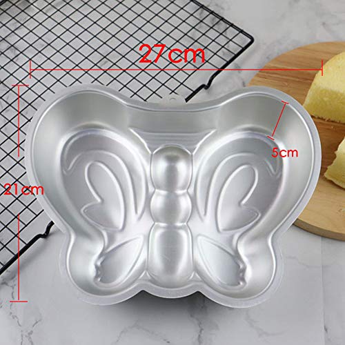 TinLeJa Cake Decorator Preferred Butterfly Shaped Birthday Party Cake Pan, 3D Aluminum Cake Decorating Mould Baking Pan Kitchen Supplies - Image 2