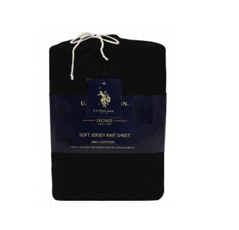 U.S. Polo Assn. U.S. Polo Assn. All Season  Soft and Cozy T-Shirt Material  1800 Thread Count 4-Piece Cotton Rich Jersey Sheet Set - Image 1