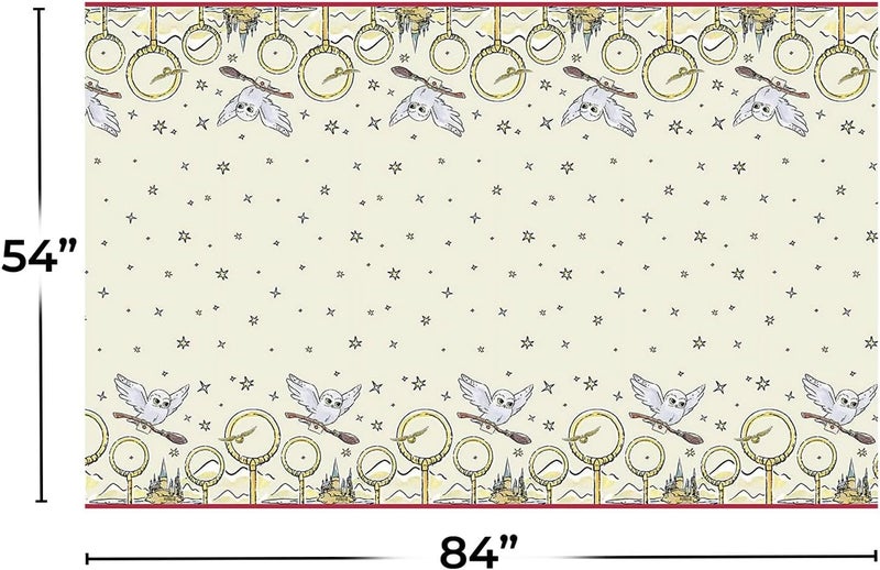 Unique غطاء طاولة ورقي مستطيل هاري بوتر 54 × 84 عنصر أساسي لحفلات السحرة السحرية مثالي لأعياد الميلاد والاحتفالات ذات الطابع الخاص  1 قطعة - Image 2