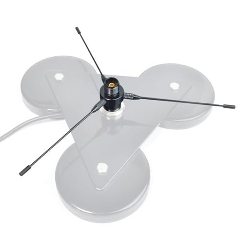 UAYESOK VHF/UHF Mobile Base Antenna Ground Plane Mount Kit, PL259 to SO239 Adapter, 2m/70cm 136-174MHZ/400-470MHZ - Image 3