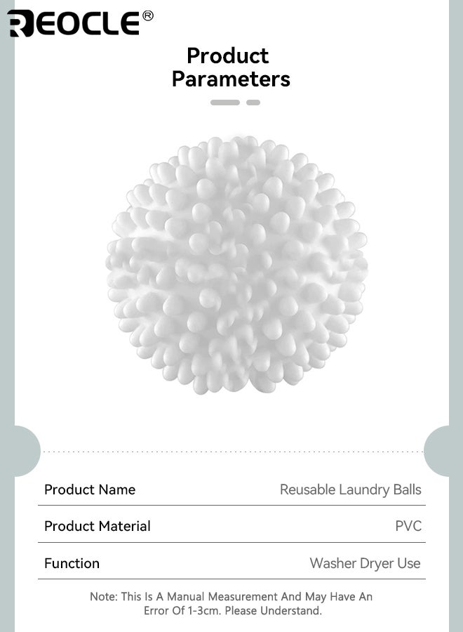 ريوكل 4 كرات غسيل قابلة لإعادة الاستخدام مزيلة للشعر مطابقة للنسيج مضادة للتشابك مساعدة غسيل صديقة للبيئة للغسالة والمجفف - Image 3