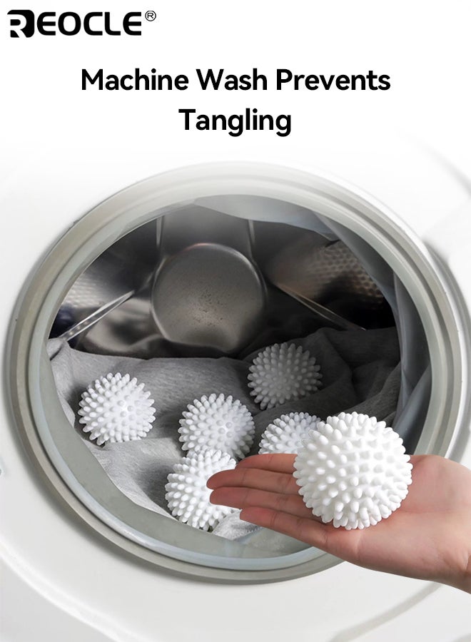 REOCLE 4pcs Reusable Laundry Balls Hair Removing Fabric Softening Anti-Tangling Eco-Friendly Washing Helper for Washer Dryer Use - Image 4