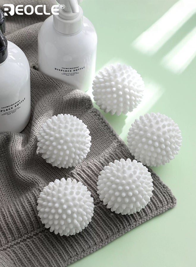 REOCLE 4pcs Reusable Laundry Balls Hair Removing Fabric Softening Anti-Tangling Eco-Friendly Washing Helper for Washer Dryer Use - Image 2