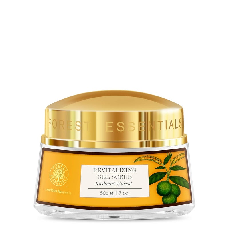 Forest Essentials Forest Essentials Delicate Facial Cleanser Saffron and Neem 50ml and Revitalising Kashmiri Walnut Gel Scrub 50g - Image 5