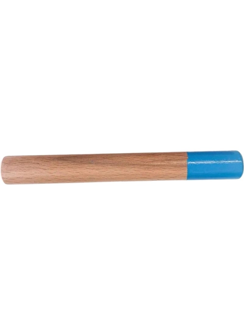 Mammacomica Dough - Blue Single Natural Wood Rolling Pin - Image 1