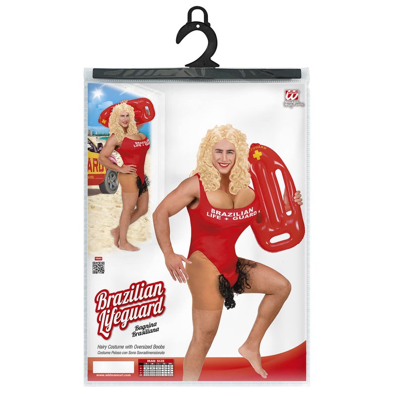 W WIDMANN MILANO Party Fashion W WIDMANN MILANO Party Fashion Fancy Dress Costume Mens Male California Life Guard Adult Outfit XL - Image 2