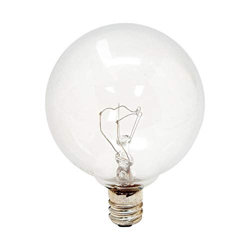 GE Lighting 17722 Decorative G16 1/2 Candelabra Base Globe Light Bulb, 2 Count (Pack of 1), Clear - Image 5