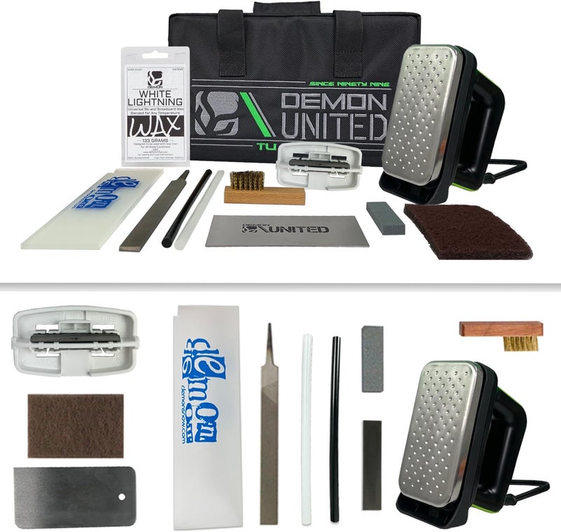 Demon United Demon Complete Basic Tune Kit with Wax- Everything Needed to do a Basic Tune and Wax for Your Skis and Snowboard - Image 1