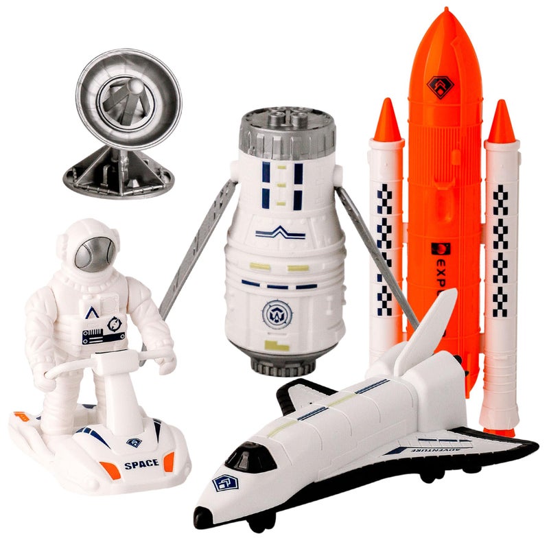 Wbzle Space Exploration Shuttle Toys Space Explorer Toy Kit Include Signal Receivers Satellites Astronaut Space Scooter Space Toys Gift for Exploring Boys and Girls - Image 2