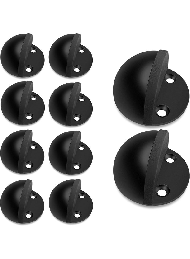 Door Stoppers,10 Pack Floor Door Stop Modern Black Door Stopper Sound Dampening Rubber Bumper Adhesive Door Stops No Drilling Doorstop Wall Protector, Dome Shaped - Image 5