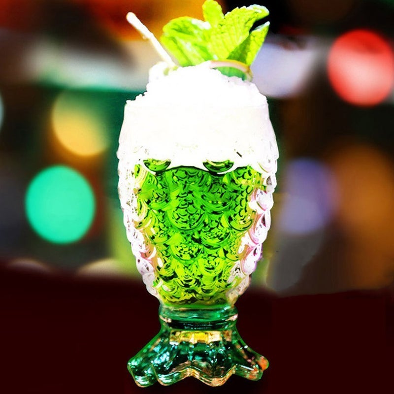 Raincart 100 Crystal Clear Pineapple Shaped Whiskey Glasses Drinking Glass Set of 6 Pieces 250 ml Each - Image 4
