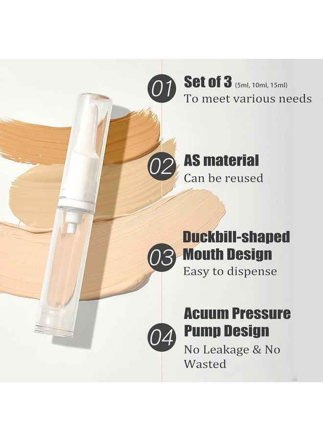 Prostuff.in¬Æ 10ml Travel-Sized Airless Vacuum Pump Bottle Leak-Proof, Unscented, and Portable Containers Liquid Dispenser Bottle for Lotion, Cream, Eye Serum, and Toiletries Cosmetic Container 2 Pcs - Image 2